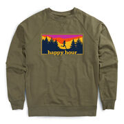 Running Raglan Crew Neck Pullover - Happy Hour