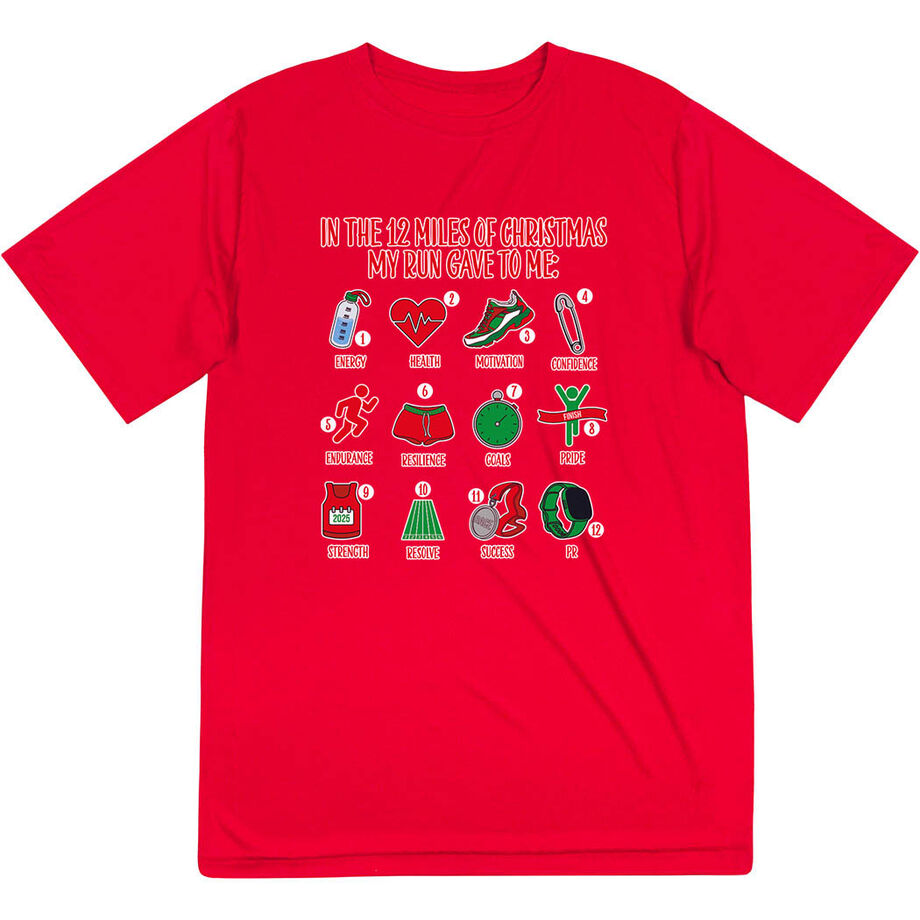 Men's Running Short Sleeve Performance Tee - The 12 Miles of Christmas