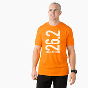 Running Short Sleeve T-Shirt - 26.2 Marathon Vertical 