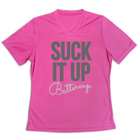 Women's Short Sleeve Tech Tee - Suck It Up Buttercup