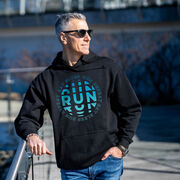 Statement Fleece Hoodie - Eat Sleep Run Repeat