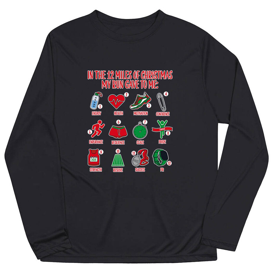 Men's Running Long Sleeve Performance Tee - The 12 Miles of Christmas