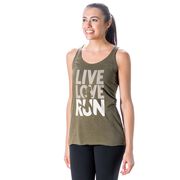 Women's Everyday Tank Top - Live Love Run Silhouette