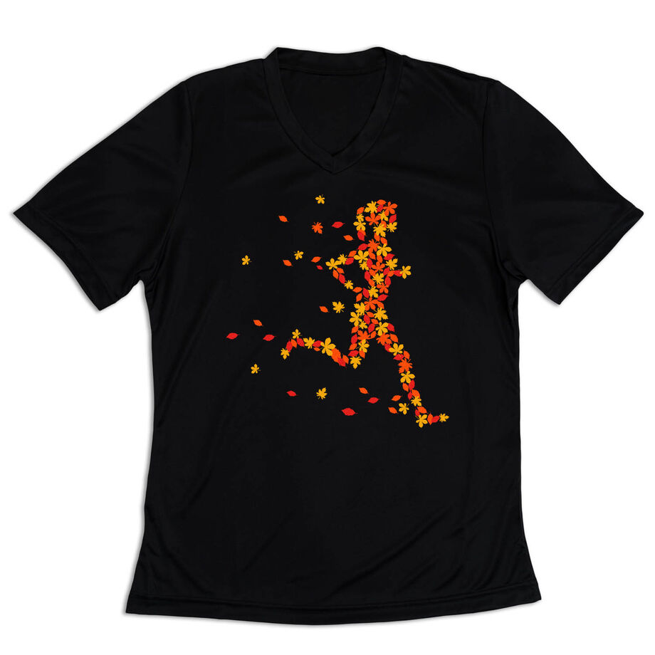 Women's Short Sleeve Tech Tee - Autumn Runner Girl