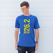 Running Short Sleeve T-Shirt - Boston 26.2 Vertical