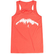 Flowy Racerback Tank Top - Trail Runner in the Mountains