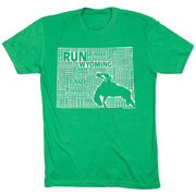Running Short Sleeve T-Shirt - Wyoming State Runner 