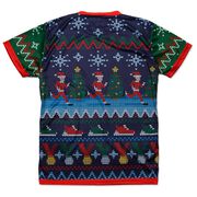 Running Short Sleeve Performance Tee - Christmas Ugly Sweater