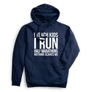 Statement Fleece Hoodie -  I Teach Kids I Run Half Marathons