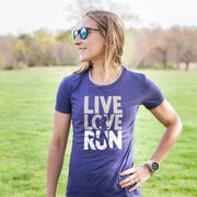 Women's Everyday Runners Tee - Live Love Run Silhouette