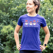 Women's Everyday Runners Tee - Runnin' With My Patriotic Gnomies