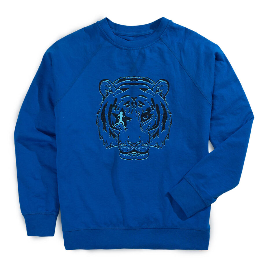 Running Raglan Crew Neck Pullover - Eye Of The Tiger