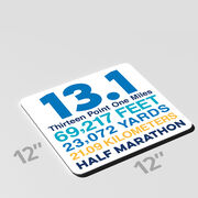 Running 12" X 12" Removable Wall Tile - 13.1 Math Miles