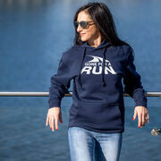 Statement Fleece Hoodie -  Gone For a Run&reg; White Logo