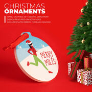 Running Round Ceramic Ornament - Merry Miles Female