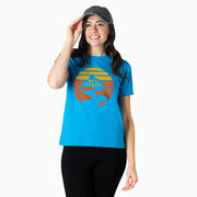 Running Short Sleeve T-Shirt - Run Trails Sunset