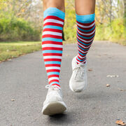 Woven Knee-High Socks - Running Is My Thing