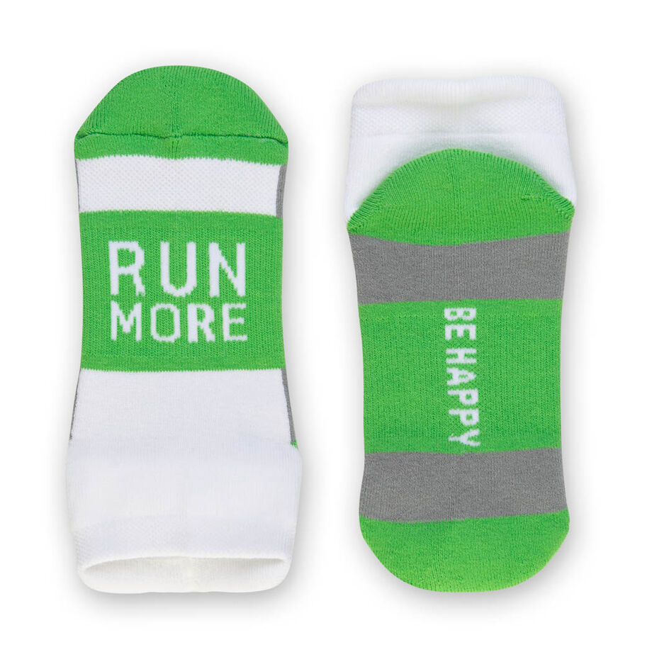 Socrates® Woven Performance Sock Run More (Lime) | Gone For a Run