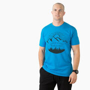 Running Short Sleeve T-Shirt - Life's Short Run Long (Mountains)