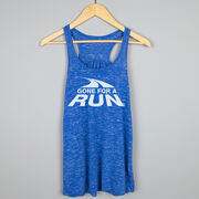Flowy Racerback Tank Top - Gone For a Run&reg; White Logo