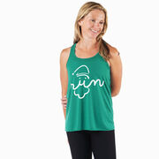 Flowy Racerback Tank Top - Santa Run Face