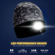 Running LED Lighted Performance Beanie - Forest