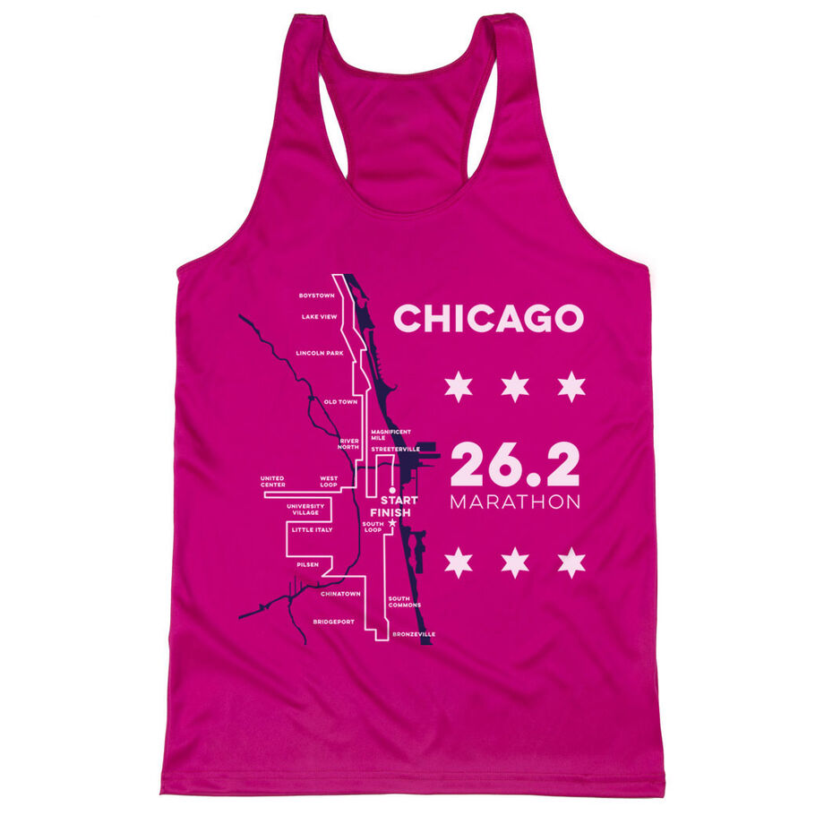 Women's Racerback Performance Tank Top - Chicago Route