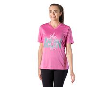 Women's Short Sleeve Tech Tee - She Believed She Could So She Did