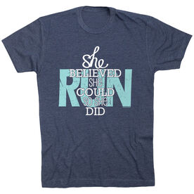 Running Short Sleeve T-Shirt - She Believed She Could So She Did