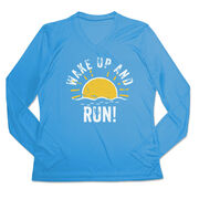 Women's Long Sleeve Tech Tee - Wake Up And Run