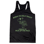 Women's Racerback Performance Tank Top - Born to Dilly Dally