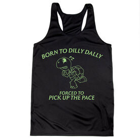 Women's Racerback Performance Tank Top - Born to Dilly Dally