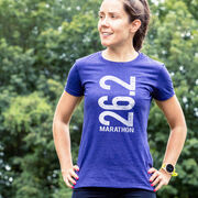 Women's Everyday Runners Tee 26.2 Marathon Vertical