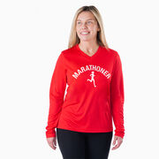 Women's Long Sleeve Tech Tee - Marathoner Girl