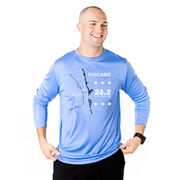 Men's Running Long Sleeve Performance Tee - Chicago Route