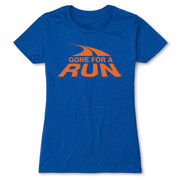Women's Everyday Tee Gone For a Run Logo (Orange)