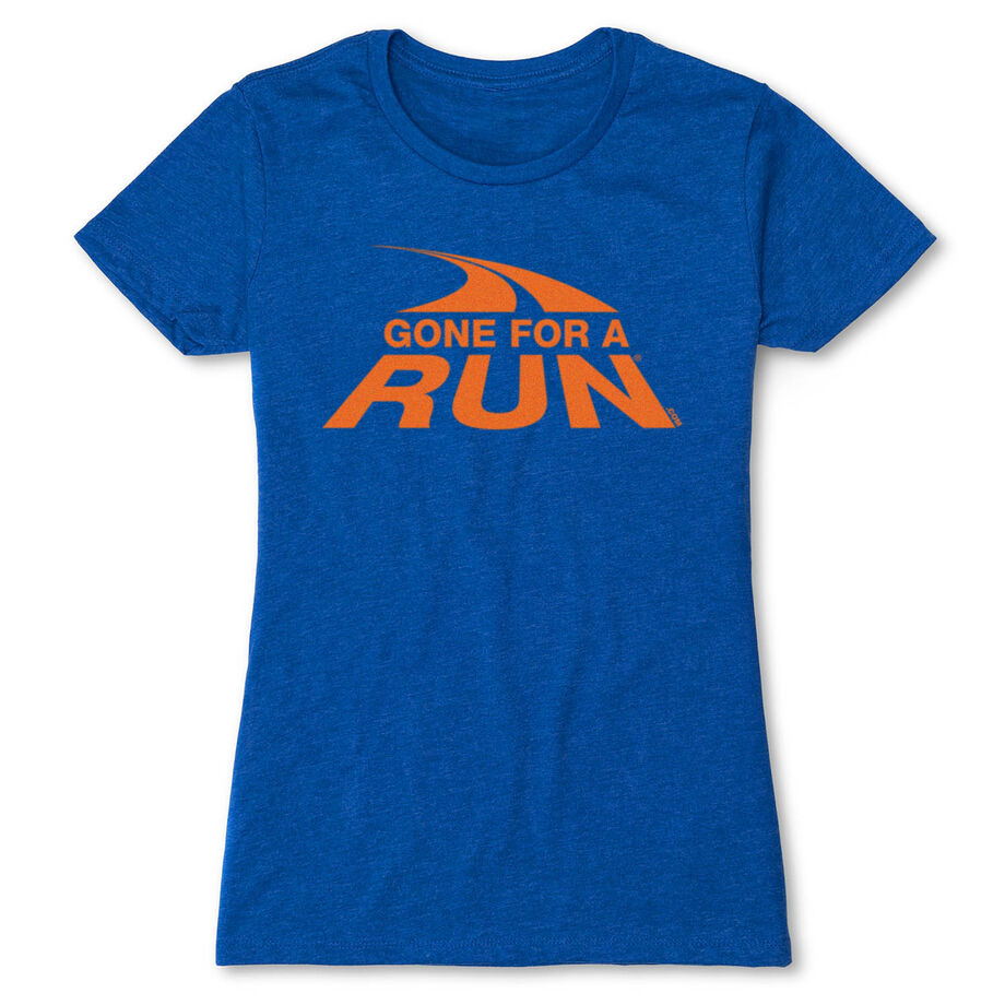 Women's Everyday Tee Gone For a Run Logo (Orange)