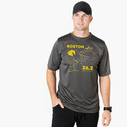 Men's Running Short Sleeve Performance Tee - Boston Route