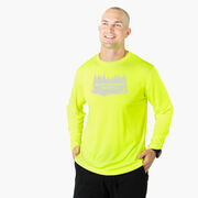Men's Running Long Sleeve Performance Tee - Into the Forest I Must Go Running