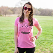 Women's Everyday Runners Tee - Life's Short Run Long (Mountains)