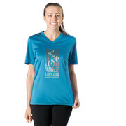 Women's Short Sleeve Tech Tee - A Road Less Traveled - Marathoner