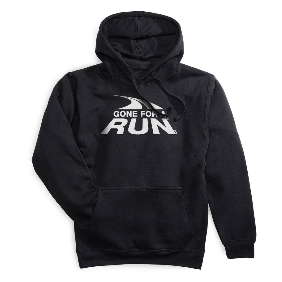 Statement Fleece Hoodie -  Gone For a Run White Logo