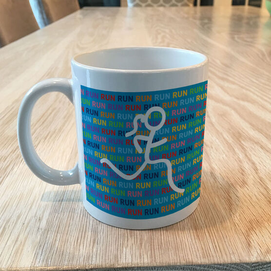 Running Coffee Mug Run Run Run With Stick Figure Gone
