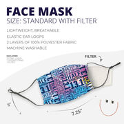 Running Face Mask - 13.1 Math Miles Tie-Dye