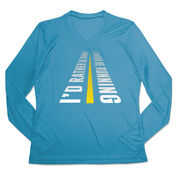 Women's Long Sleeve Tech Tee - I'd Rather Be Running