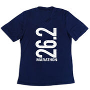 Women's Short Sleeve Tech Tee - 26.2 Marathon Vertical