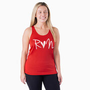 Women's Racerback Performance Tank Top - Run Heart