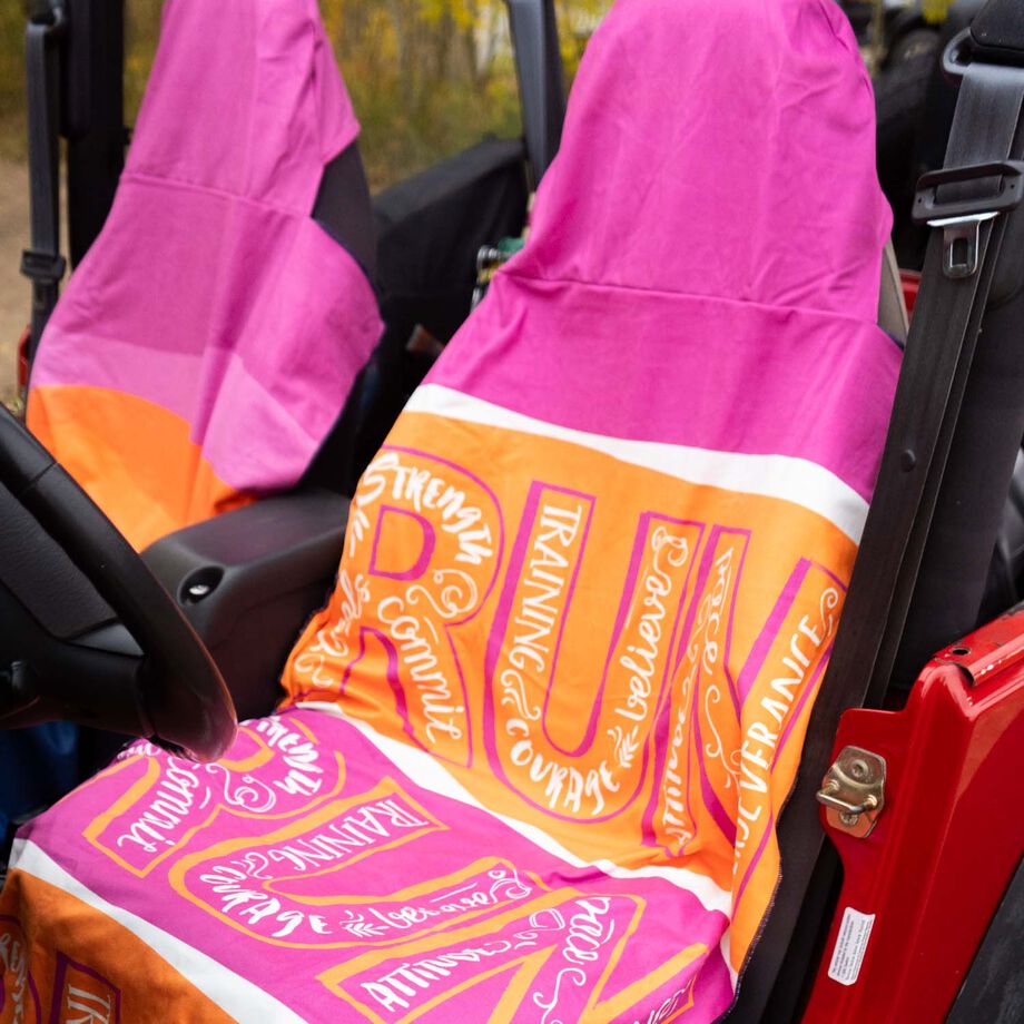 RunTechnology® Athletic Moisture-Wicking Towel Car Seat Cover - Run With Inspiration