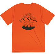 Men's Running Short Sleeve Tech Tee - Life's Short Run Long (Mountains)