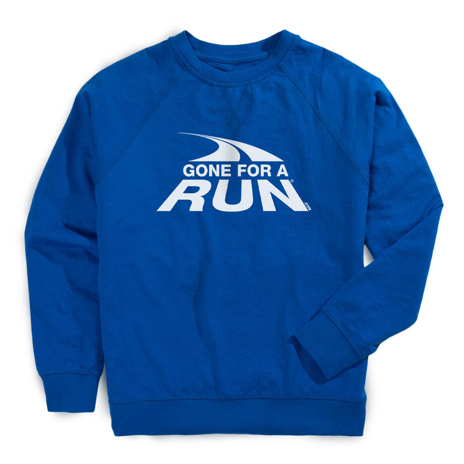 Running Raglan Crew Neck Pullover - Gone For a Run&reg; White Logo